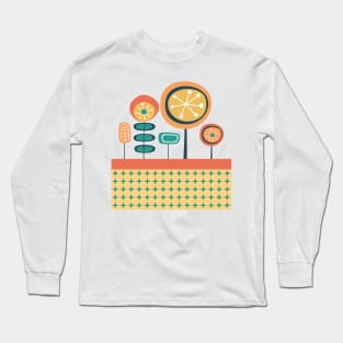 Mid Century Modern Spring Garden Long Sleeve T-Shirt